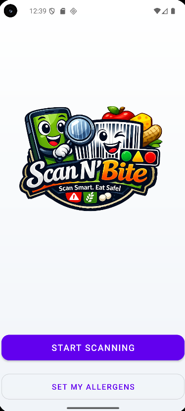 App start screen