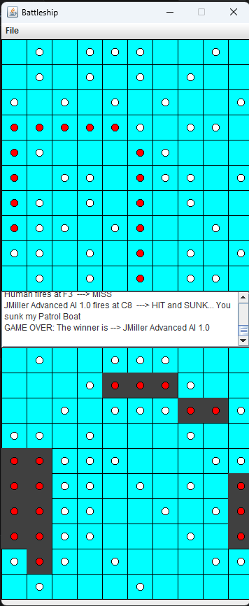Battleship game end screen