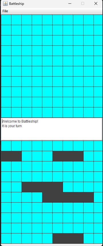 Battleship game start screen